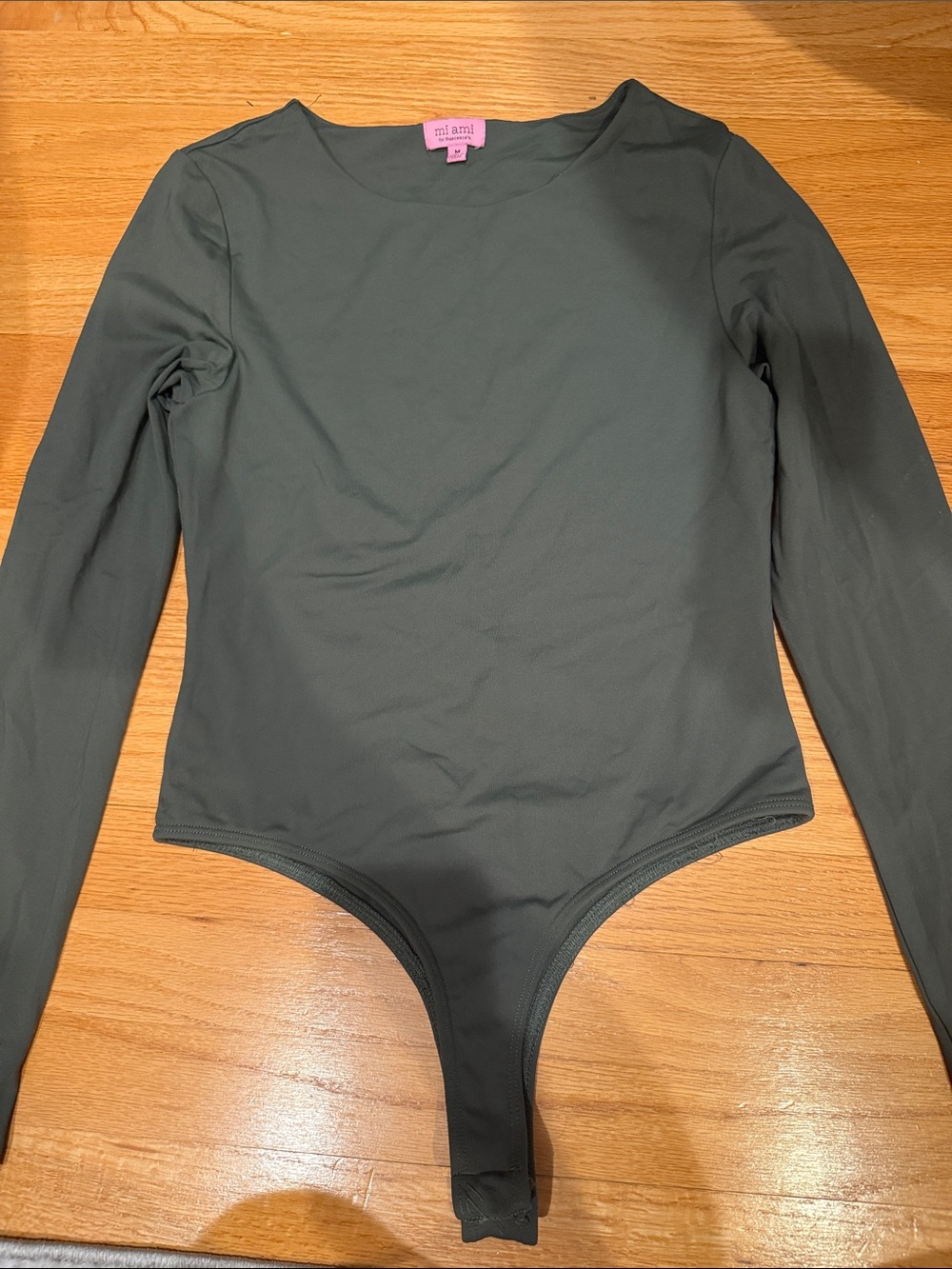 Olive Green Bodysuit, Francesca's - Thong Bottom